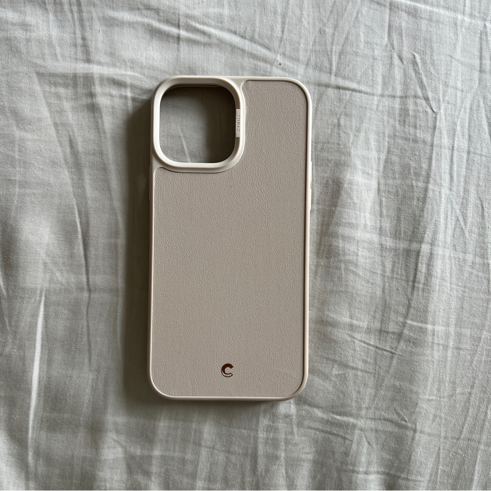 Cyrill iPhone 13 Pro Max Beige Leather Case